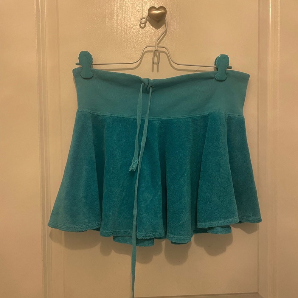 Blue terrycloth Y2K skirt size small